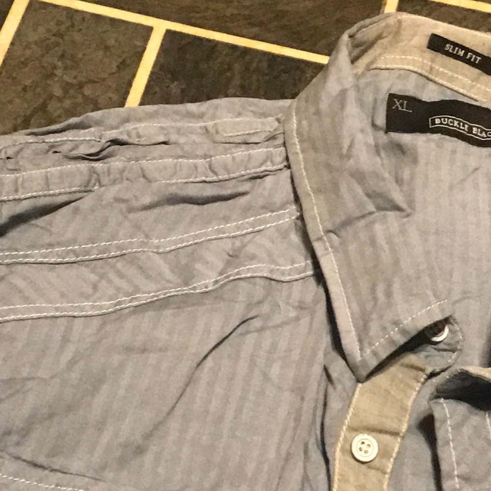 Buckle Black Button Down - image 5